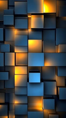 3D Abstract Background with Glowing Rectangles creates Modern and Futuristic Design.