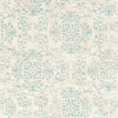 Background paper or fabric, with floral damask and baroque, seamless ornamental pattern