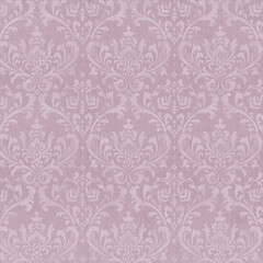 Background paper or fabric, with floral damask and baroque, seamless ornamental pattern