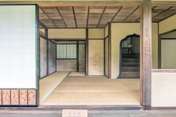 Japan, Yokohama. Sankei-en Garden Tea House