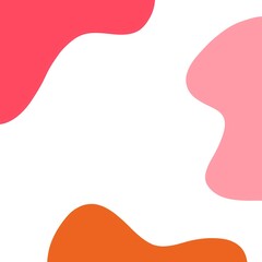 Aesthetic abstract background with pink and orange waves. Suitable for social media templates