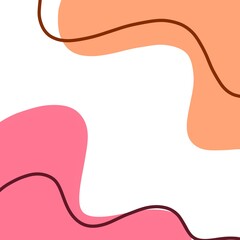 Aesthetic abstract background with pink and orange waves. Suitable for social media templates