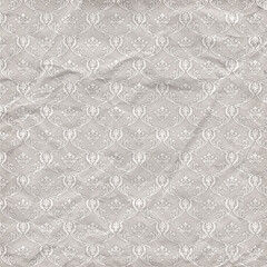 Background paper or fabric, with floral damask and baroque, seamless ornamental pattern