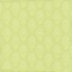 Background paper or fabric, with floral damask and baroque, seamless ornamental pattern
