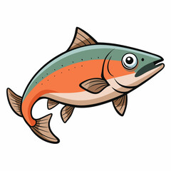 Colorful graphics of a Fish - Vector Illustration