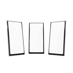 3d illustration. phone with white screen.