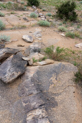 Asia, Mongolia, Eastern Gobi Desert. Interesting rock formations found throughout this part of the Gobi.