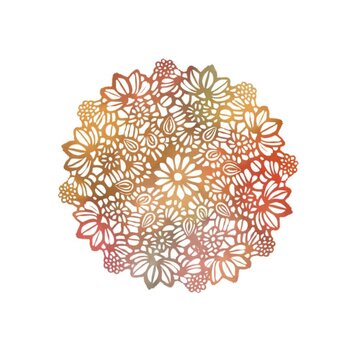 Intricate lace crochet doily micro animation motion graphic
