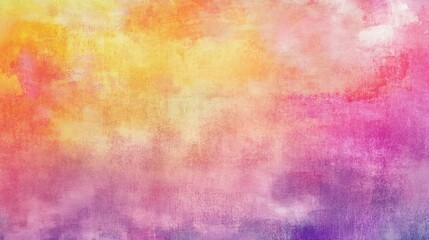 Abstract watercolor background with yellow, orange, pink, and purple hues.