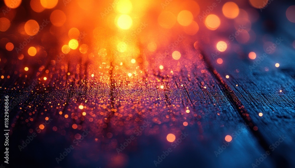 Aufkleber scratched surface bokeh lights colorful ethereal dreamy art style soft lighting shallow depth