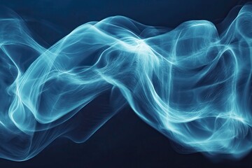 Fototapeta premium Flowing Water Abstract Art Illustrating the Passage of Time in Soothing Blue Tones. Generative AI