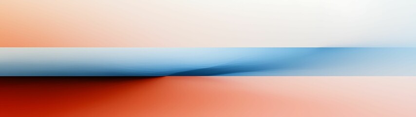 Obraz premium Abstract gradient artwork featuring soft, flowing colors in blue, white, and orange hues, creating a soothing visual effect. background light hues tranquil vibes concept