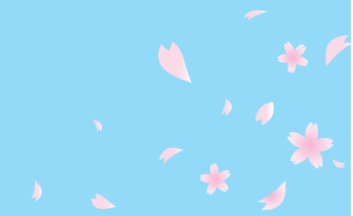 春のかわいい桜イラスト背景素材