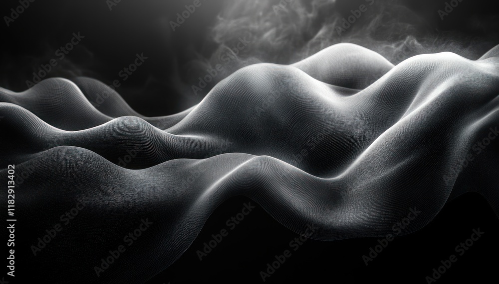 Poster minimalist black background with texture and depth