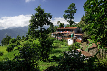 Nepal, house in Pokhara hillside