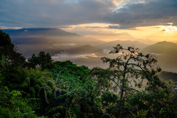 Color stock image of Nepal, Sarangkot sunrise