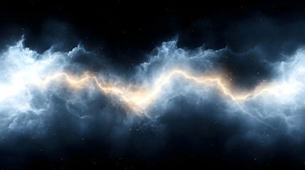 Obraz premium Abstract Lightning Storm Illuminates Dark Clouds with Cosmic Energy Effect