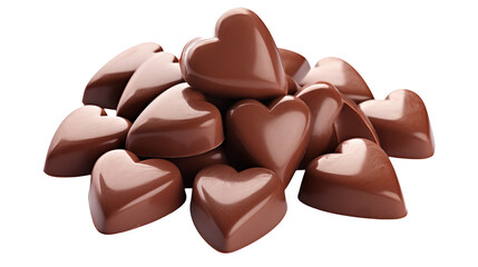 Aromatic Chocolate Heart Candies: Perfect for Valentine's Day or Romantic Occasions transparency background