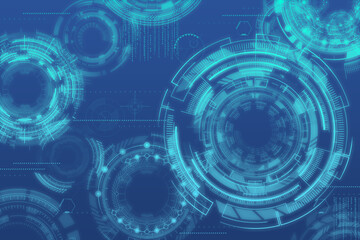 デジタルサークル背景 ダーク