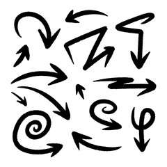 collection of arrow images with modern textured lines