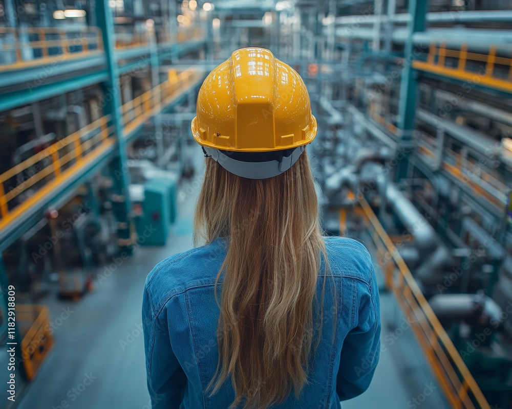 Poster efficient factory environment with focus on safety and productivity