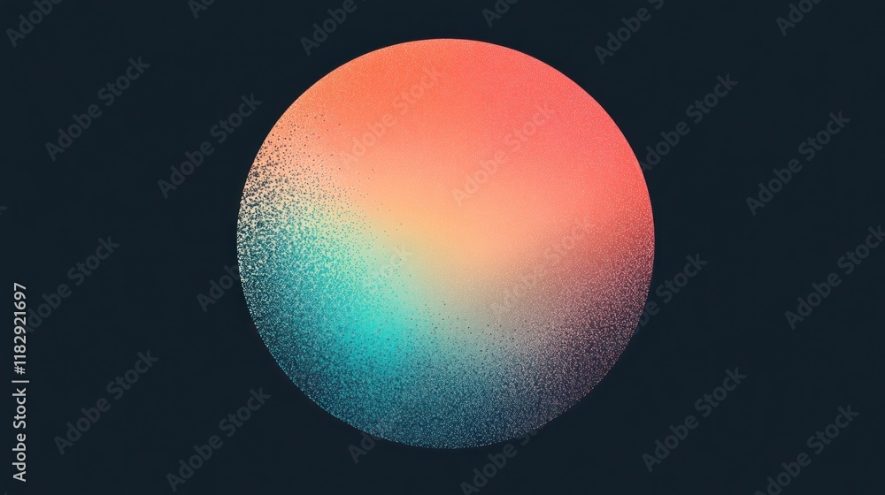 Poster abstract colorful sphere gradient.