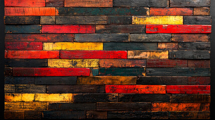 Colorful Rustic Wood Wall Texture Background.  Perfect for Interior Design