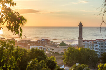 Muslim mosque for prayer and worship of Allah, Omar bin Abdul Aziz Mosque, Jijel State, Algeria,...