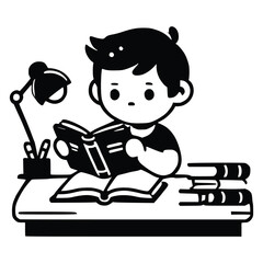 Determined Child Who Studies Beyond Limits Generative AI