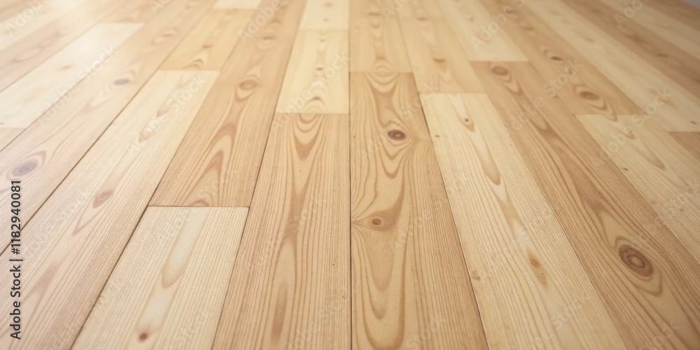 Aufkleber Light-colored wood floor planks arranged in a parallel pattern, showcasing natural wood grain and subtle variations in tone, creating a warm and inviting atmosphere.