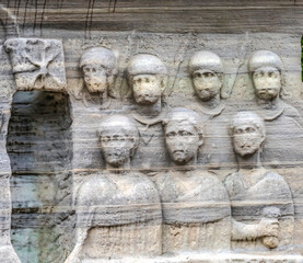 Roman base courtiers, Theodosius Obelisk Court, Hippodrome of Constantinople, Istanbul, Turkey....