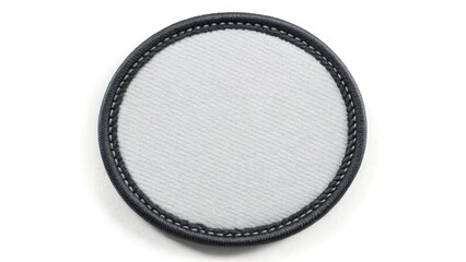 3D-rendered blank round patch mockup. Ideal for embroidered unity and protest designs. Textile badge template.