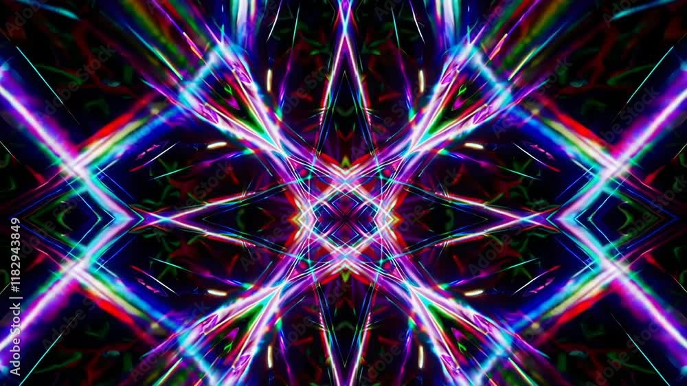 Poster colorful light patterns abstract footage with dynamic movement and visual effects