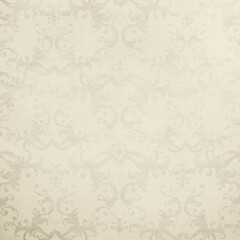 Background paper or fabric, with floral damask and baroque, seamless ornamental pattern
