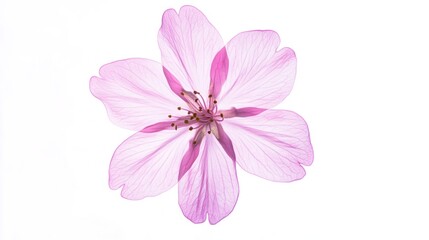 Pink cherry blossom, close-up, white background, spring, floral design
