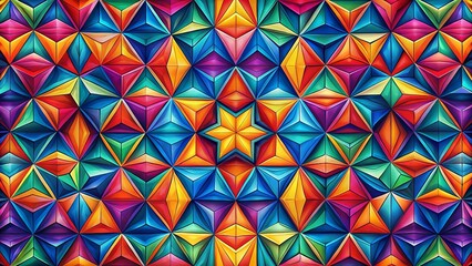 Cinematic Prismatic Patterns: Repeating Geometric Designs - High-Res Stock Photo
