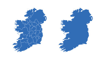 Ireland Map vector icon. Minimalistic Colorful Map of Ireland.