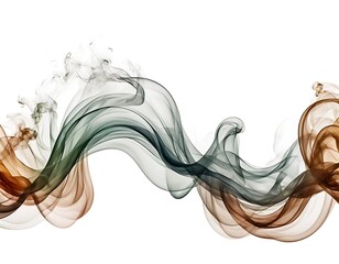 soft vibrant abstract smoke waves in earthy tones against black background