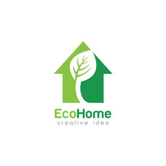 Creative Green House Concept Logo Design Template