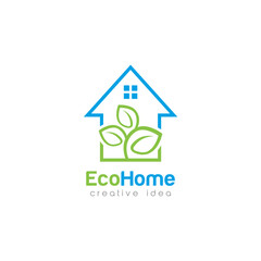 Creative Green House Concept Logo Design Template