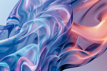 Colorful fabric texture background. Smooth elegant wavy create a sense of movement and luxury in purple color.