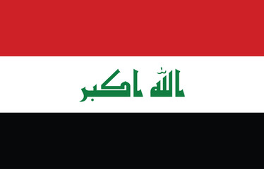 vector Iraq National Flag icon. Flag design of Iraq.