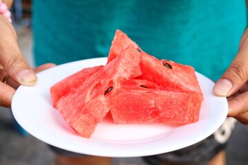 Fresh watermelon summer tropical fruit