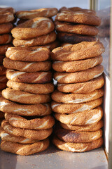 Turkish Bagel Simit selling in a van 