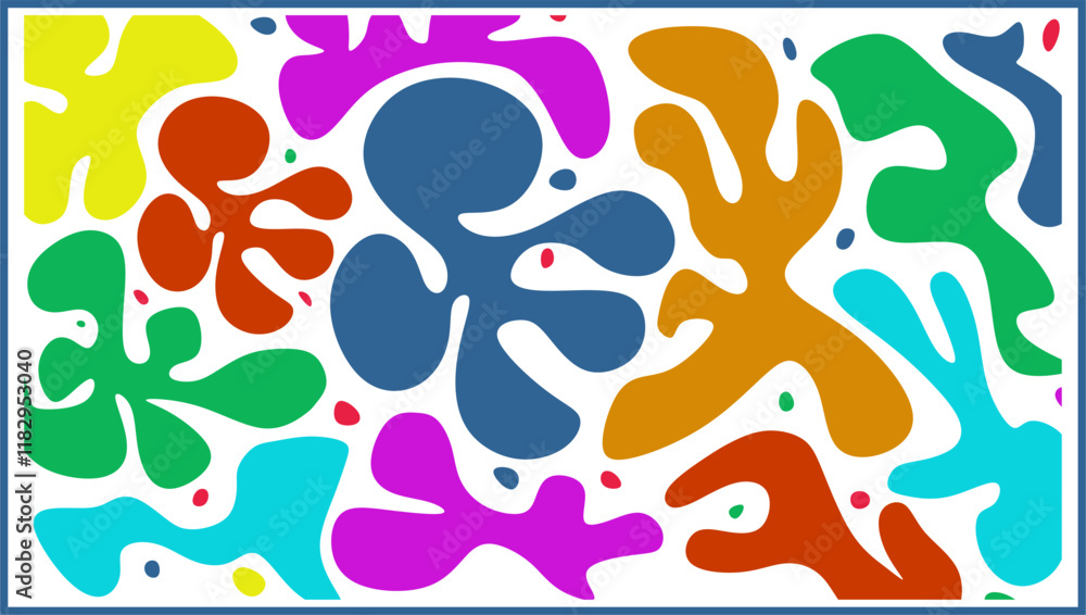 Poster abstract seamless texture background with a floral theme with curved shapes like waves. abstract arc