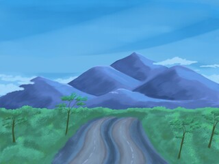 landscape with sky and clouds