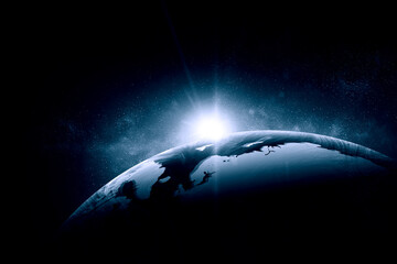 Global technologies concept. Elements of the image furnished by NASA