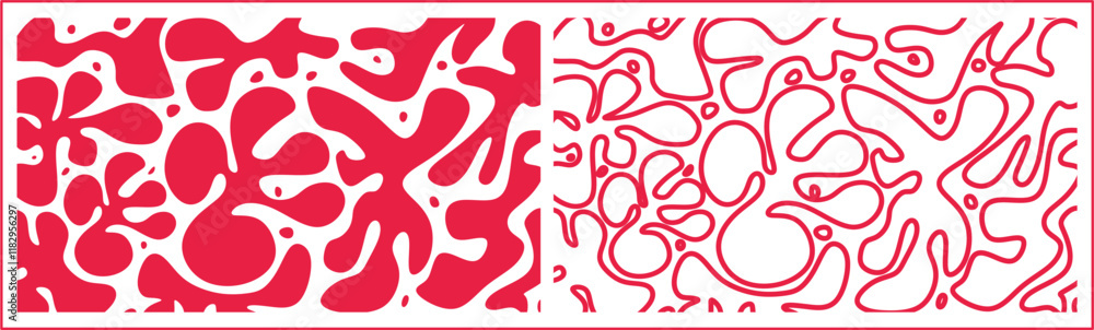 Poster abstract seamless texture background with a floral theme with curved shapes like waves. abstract arc