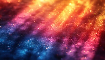 Obraz premium Colorful Rainbow Light Leaks Abstract Blur Effect with Dust Texture and Retro Film Aesthetic