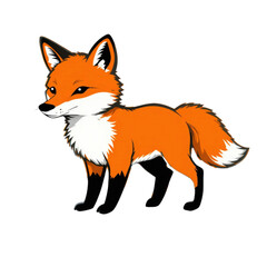 Fototapeta premium red fox cartoon